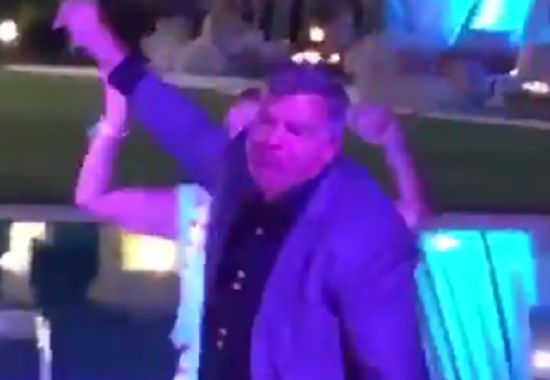 Sam Allardyce dancing in Marbella