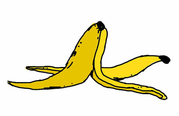 A banana skin representing Simone Inzaghi's slip