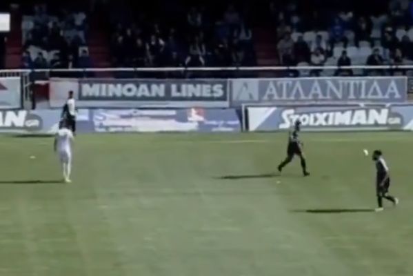 Cameraman follows wrong ball and misses goal in Greek match