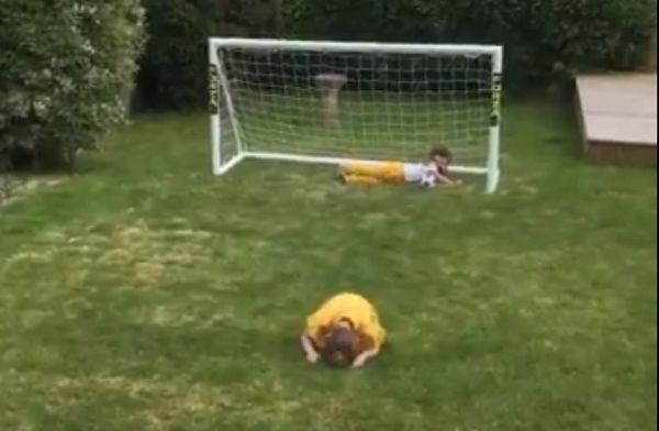 Little girl mimics Mo Salah goal celebration
