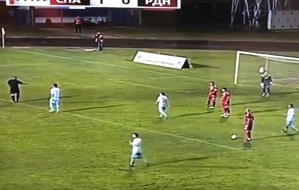 Serbian referee gives penalty for no reason