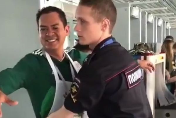 Mexico fan at security in Russia reveals novelty penis
