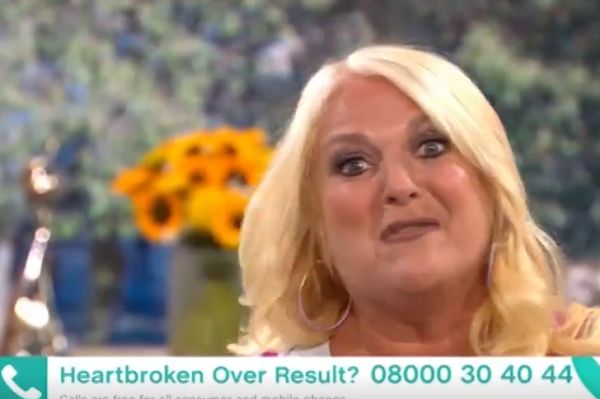 Vanessa Feltz takes calls from distressed England fans on This Morning following the World Cup semi-final defeat to Croatia