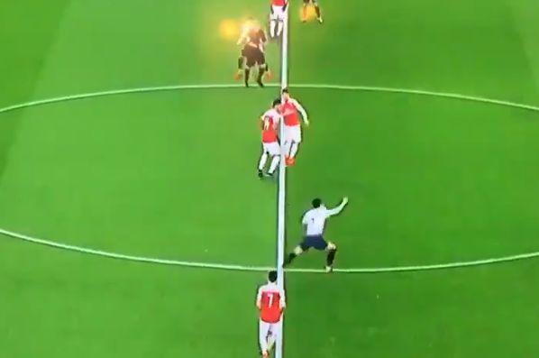 Aaron Ramsey's kick-off for Arsenal against Spurs intercepted by Son Heung-min