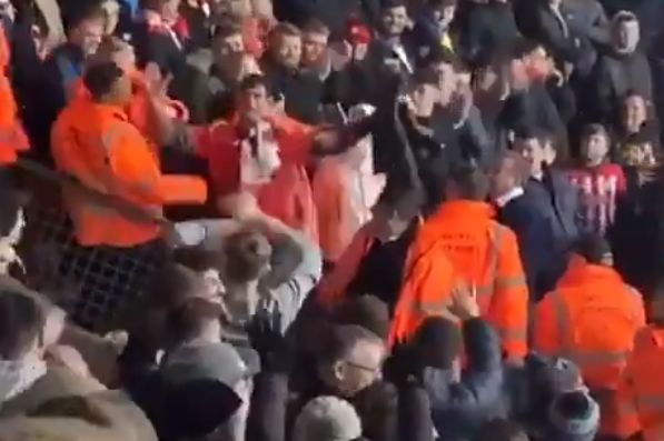 Nottingham Forest fan gets ejected from Southampton v Derby County in the FA Cup