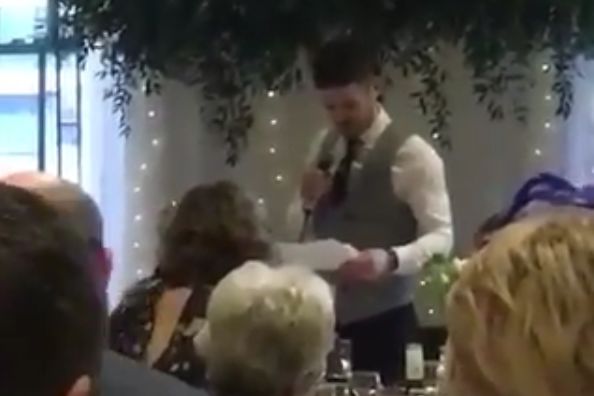 Leeds fan toasts Marcelo Bielsa in his wedding speech