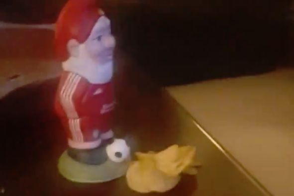 A Liverpool fan dad makes guests stroke his lucky gnome and say "You’ll Never Walk A Gnome"