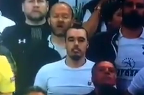 A Luis Suárez lookalike Tottenham Hotspur fan watches their Champions League defeat to Ajax