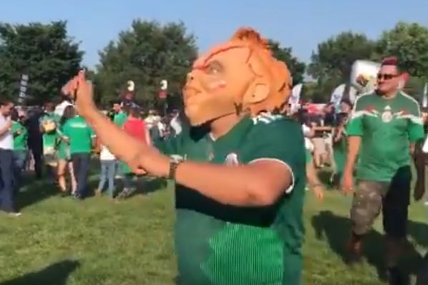 Mexico fan wears Chucky mask to the 1-0 Gold Cup final win against USA