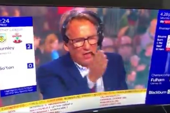 A fan watched Soccer Saturday on Sky Sports News in high pitch after a sound fault
