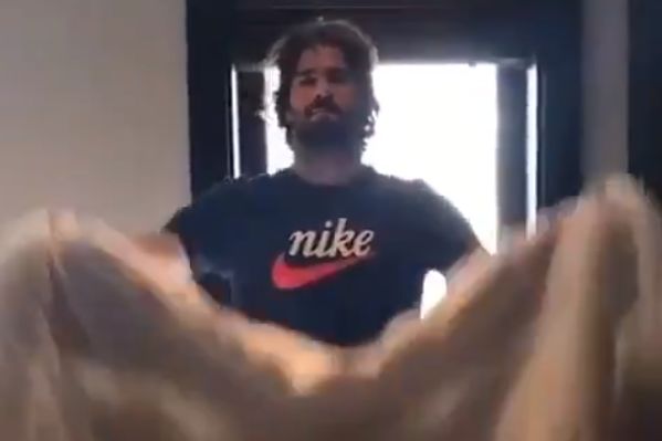 Liverpool goalkeeper Alisson Becker performs disappearing act