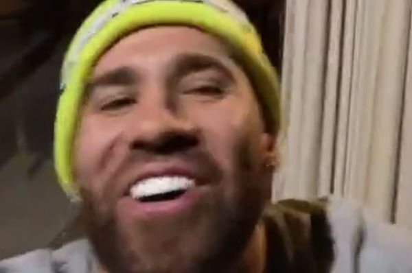 Manchester City defender Nicolás Otamendi sings at night before being hushed