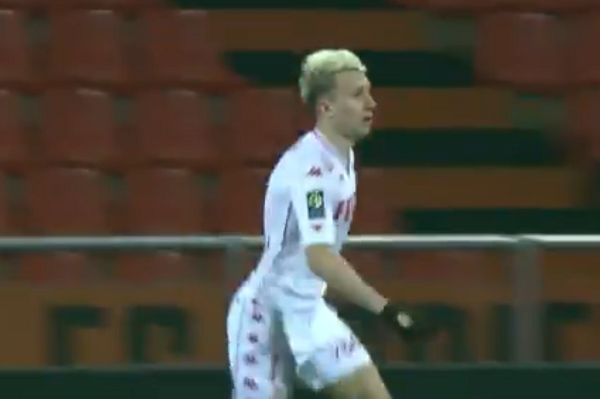 Monaco's Aleksandr Golovin scores 10 seconds after coming on as a substitute during the 5-2 win at Lorient