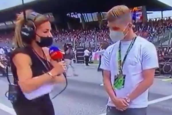 Reporter introduces Timo Werner as Germany's goalkeeper at Austrian Grand Prix